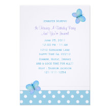 Invitations de partie de papillon
