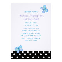 Invitations de partie de papillon