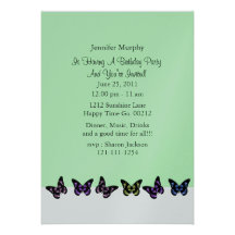 Invitations de partie de papillon