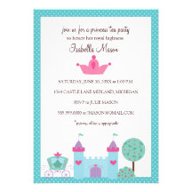 Invitations de princesse thé