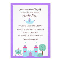 Invitations de princesse thé