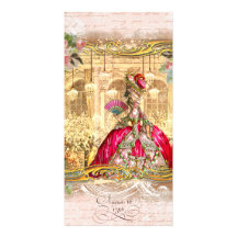 Invitations de rose de partie de Marie Antoinette  Modèle Pour Photocarte