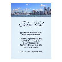 Invitations d'horizon de New York City