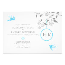 Invitations d'oiseaux de souci d'Aqua