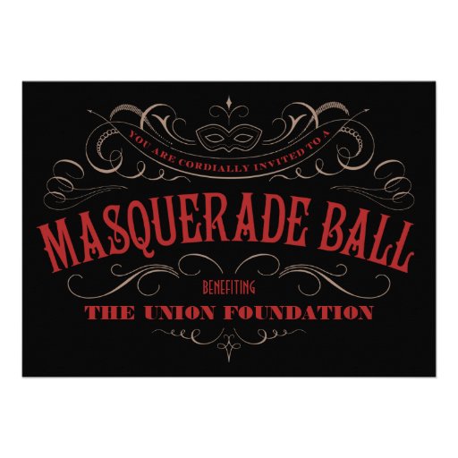 Invitations élégantes de boule de mascarade