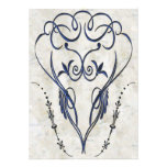 Invitations élégantes de relief de rouleau bleu de