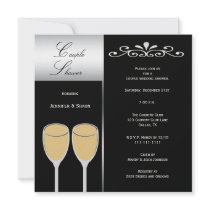Invitations élégantes de wedding shower de couples