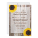 Invitations en bois de mariage de grange rustique 