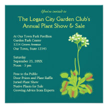 Invitations florales de club de jardin