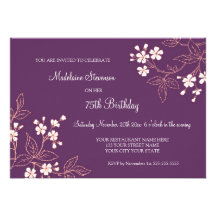 Invitations florales de corail de fête d'anniversa