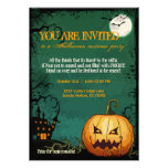 Invitations hantées par citrouille de partie de Ch