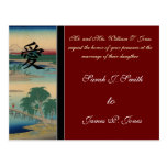 Invitations japonaises de mariage la rivière de Ta Carte Postale