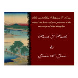 Invitations japonaises de mariage la rivière de Ta Cartes Postales