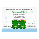 Invitations jumelles de fête d'anniversaire de fil