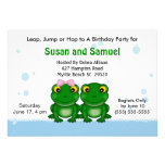 Invitations jumelles de fête d'anniversaire de gar