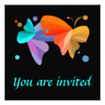 Invitations jumelles de papillons