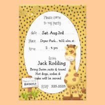 Invitations mignonnes de fête d'anniversaire de gi invitations