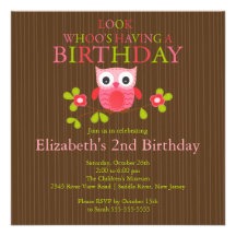 Invitations modernes mignonnes de fête d'anniversa
