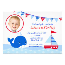 Invitations nautiques de fête d'anniversaire de ph