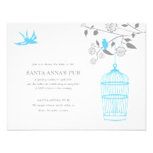 Invitations nuptiales de douche de souci d'Aqua