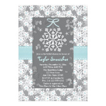 Invitations nuptiales de wedding shower de flocon 