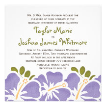 Invitations pourpres de mariage de ketmie
