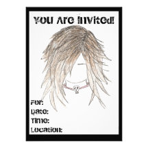 Invitations punks de Goth, anniversaire toute occa