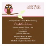 Invitations roses à la mode de baby shower de hibo