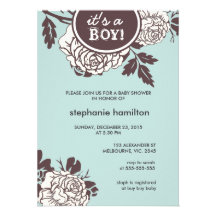 Invitations roses de baby shower de fleur