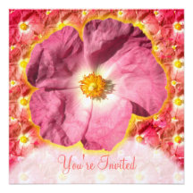 Invitations roses de fleur