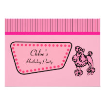 Invitations roses personnalisées d'anniversaire de