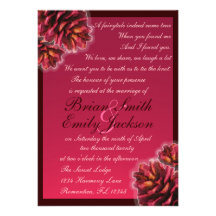 Invitations roses rustiques de mariage de cône de 