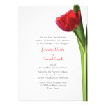 Invitations rouges de mariage de tulipe
