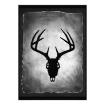 Invitations totalement fraîches de crâne de cerfs 