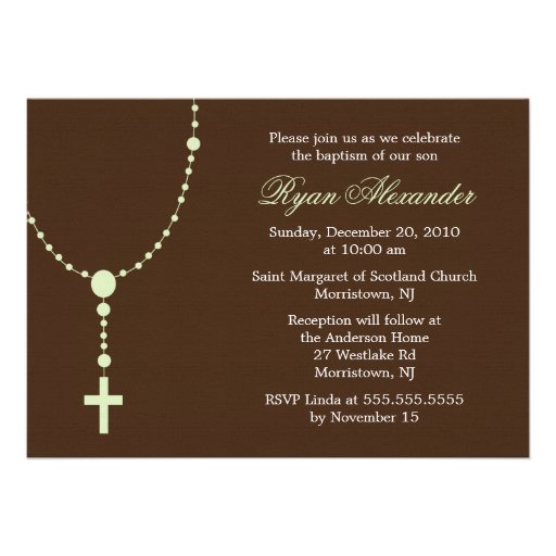 Invitations vertes de chapelet