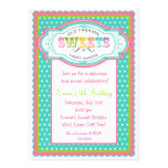 Invitations vintages d'anniversaire de salon de su