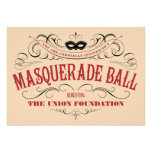 Invitations vintages de boule de mascarade de styl