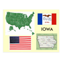 Iowa, de V.S. Wens Kaart
