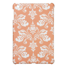 ipad minigeval. .orange en wit damast