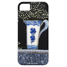 iPhone5 geval - Stilleven Blauwe Spongeware Case-Mate iPhone 5 Hoesje