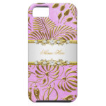 iPhone 5 Elegant Elegant Roze Gouden Damast Bloeme iPhone 5 Case-Mate Hoesje