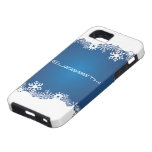 iPhone blanc bleu d'hiver de flocons de neige Coque Case-Mate iPhone 5