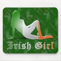 Irish Girl Flag Mouse Pad