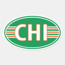 Irlandais de Chicago Sticker Ovale