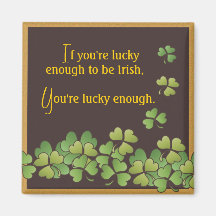 Irlandais et shamrocks chanceux magnets pour réfrigérateur