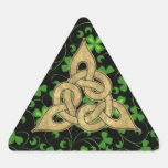 Irlandais noir Knotwork Autocollants En Triangle