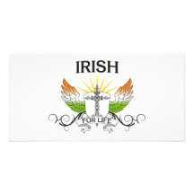 Irlandais pendant la vie carte avec photo