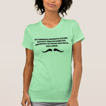 Ironische Snor WTF Tshirt