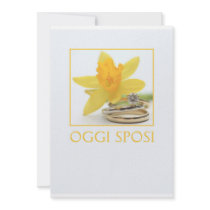 Italien jaune de faire-part de mariage de jonquill