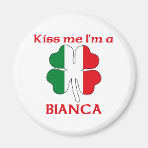 Italiens personnalisés m'embrassent que je suis Bi Magnets